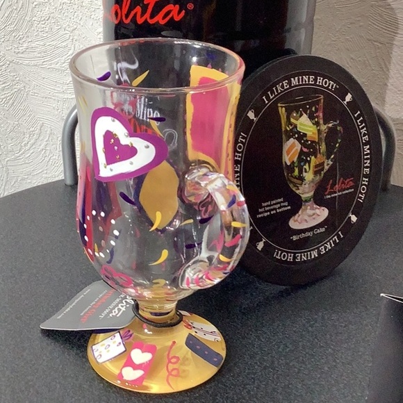 LOLITA NEW - I Like Mine Hot Collection - hand painted Glass w/ rhinestones - Picture 3 of 12